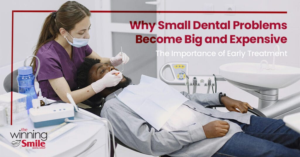 Dentist providing early dental treatment to a patient at The Winning Smile Dental Group